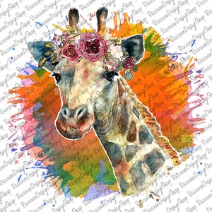 Giraffe Watercolor Png, Sublimation Clipart, Giraffe PNG, Giraffe Sublimation Download, Giraffe Design, Sublimation Designs Downloads