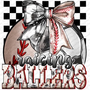 Raising Ballers, Soccer Bow Png,Raising Ballers Png,Baseball Soccer Mom Png, Sports Mama Png,Baseball soccer Mama Checkered, soccer baseball
