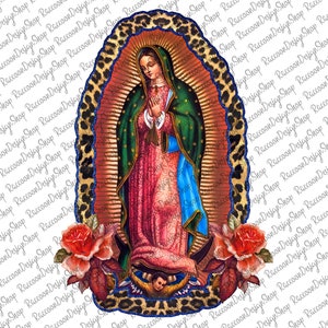 Nossa Senhora de Guadalupe PNG,Virgem de Guadalupe PNG, Clip Art Gráfico, Sublimação Latina Mexicana,Guadalupe PNG retrô, Sublimação da Virgem Maria