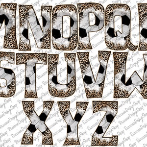 Soccer Doodle Letters PNG, Hand Drawn Soccer Pattern Alphabet Png ...