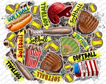 Softball png,Softball Sublimation Design,Softball Clipart,Softball digital,Softball printable,Sport team,Softball lover png,Softball Mom png
