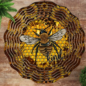 Bee Kind Wind Spinner Png,Bee Wind Spinner,Bee Design Wind Spinner,Bee Png,Bee Kind Design,Sublimation Design,Digital Download, Bee Png