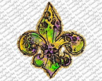 Mardi Gras Fleur de Lis, Crawfish, Fleur de Lis Png, Sublimation Designs Download, Mardi Gras Png, Mardi Gras Sublimation, Louisiana Png