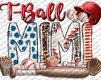 T-ball Mimi Png,Baseball Mimi, Baseball Clipart, Transparent PNG file for sublimation, Baseball Mom Png, Baseball Mimi png, Mimi png,T-ball