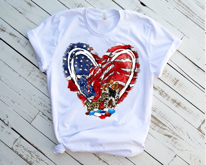 American Flag Heart 4th of July Heart Flag Distressed - Etsy