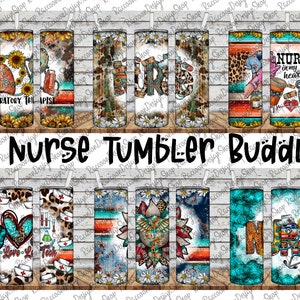 Nurse Tumbler Design Png Sublimation Design, Nurse Tumbler Png, Western Nurse Life Tumbler Png, Pink Leopard Nurse Tumbler Png Downloads