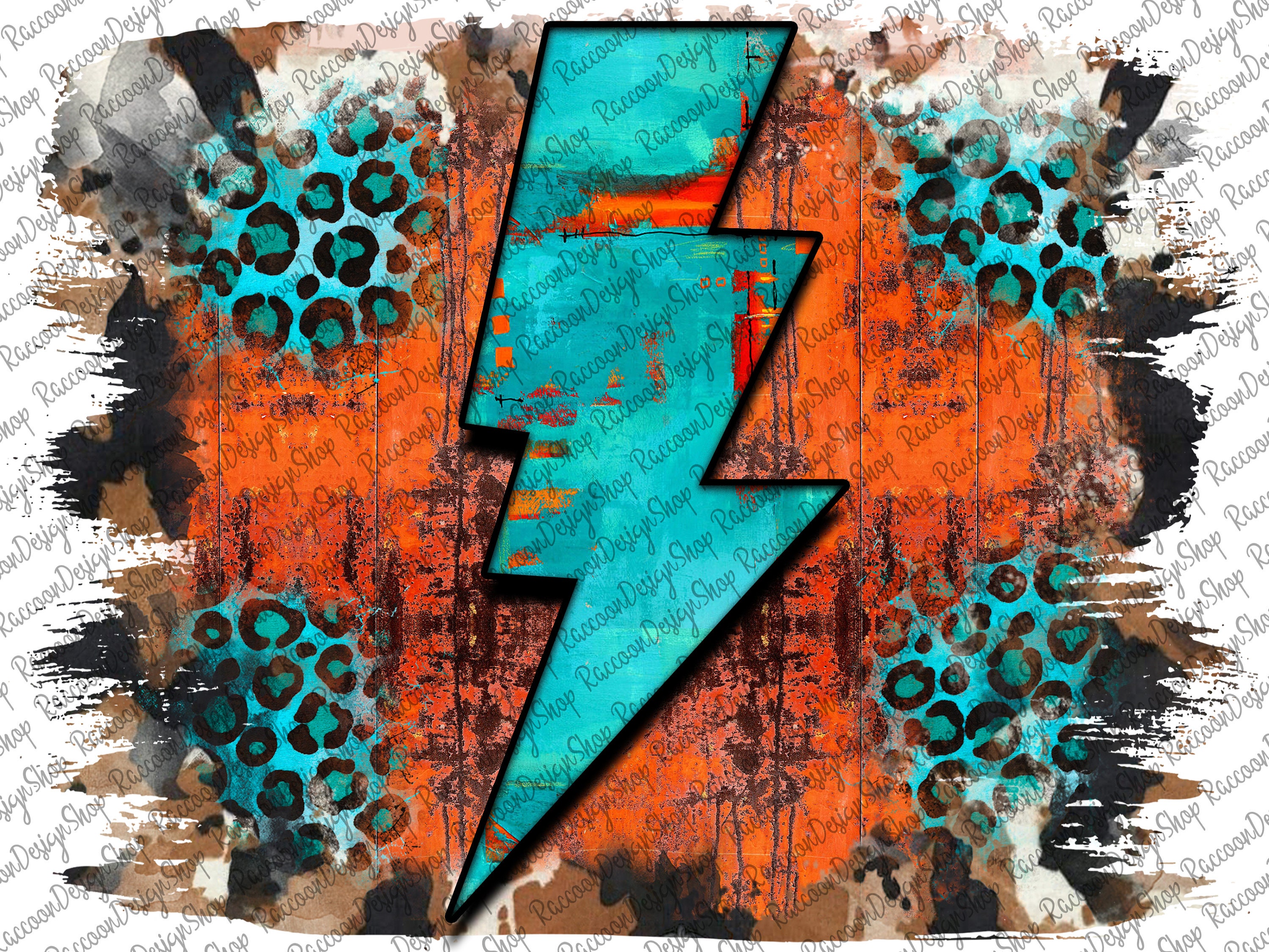 Western Lightning Bolt,lightning Bolt Design,western Sublimation