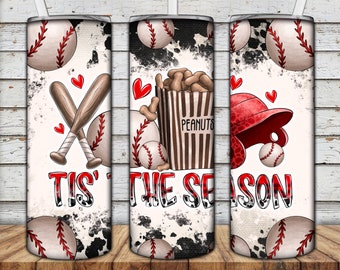 Tis the Season 20oz Tumbler, Baseball Clipart, Transparent PNG-fil för sublimering, Tis the Season png, Baseball 20oz Tumbler, Baseballsäsong