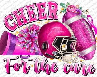 Cheer for the cure png,sublimation design download, Cancer Awareness png, Breast Cancer png,American football png,sublimate designs download
