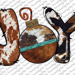 Koeienhuid Joy, Joy Christmas, Joy png, Longhorn, Longhorn Merry & Bright, kerstdieren, digitale download, sublimatieontwerpen downloads png