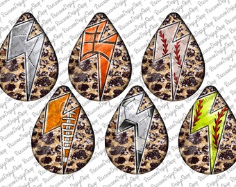 Sport Earrings Teardrop Bundle Png, Sport Teardrop Png, Sport Teardrop Png, Western Teardrop Earrings Png, Instant Download,Sport Design
