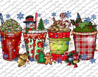 Christmas Coffee Drink Png,Christmas Sublimation Designs,Christmas png,Coffee Sublimation Png,Christmas Drink Design,Christmas Coffee Png