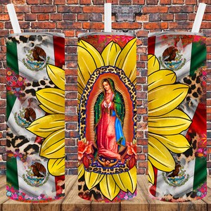 Dame von Guadalupe 20 Unzen Skinny Tumbler, Unsere Dame von Guadalupe Png, Virgen de Guadalupe PNG, Grafik Clip Art, Lateinische Mexikanische Sublimation