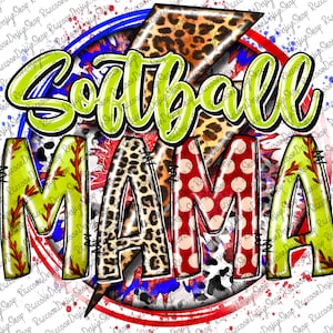 Softball Mama, Softball Clipart,Transparent PNG file for sublimation, Softball Mama Png, Softball Shirt Design,Softball Mom png,Softball Png