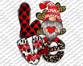 LOVE Gnome png, Gnome Valentines Day, Gnome Happy Valentines Day, Valentine Gift Ideas, Valentine Gnome Design, Gifts For Her, Gnome heart
