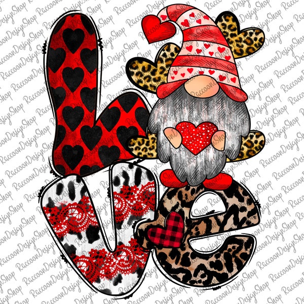 LOVE Gnome png, Gnome Valentines Day, Gnome Happy Valentines Day, Valentine Gift Ideas, Valentine Gnome Design, Gifts For Her, Gnome heart
