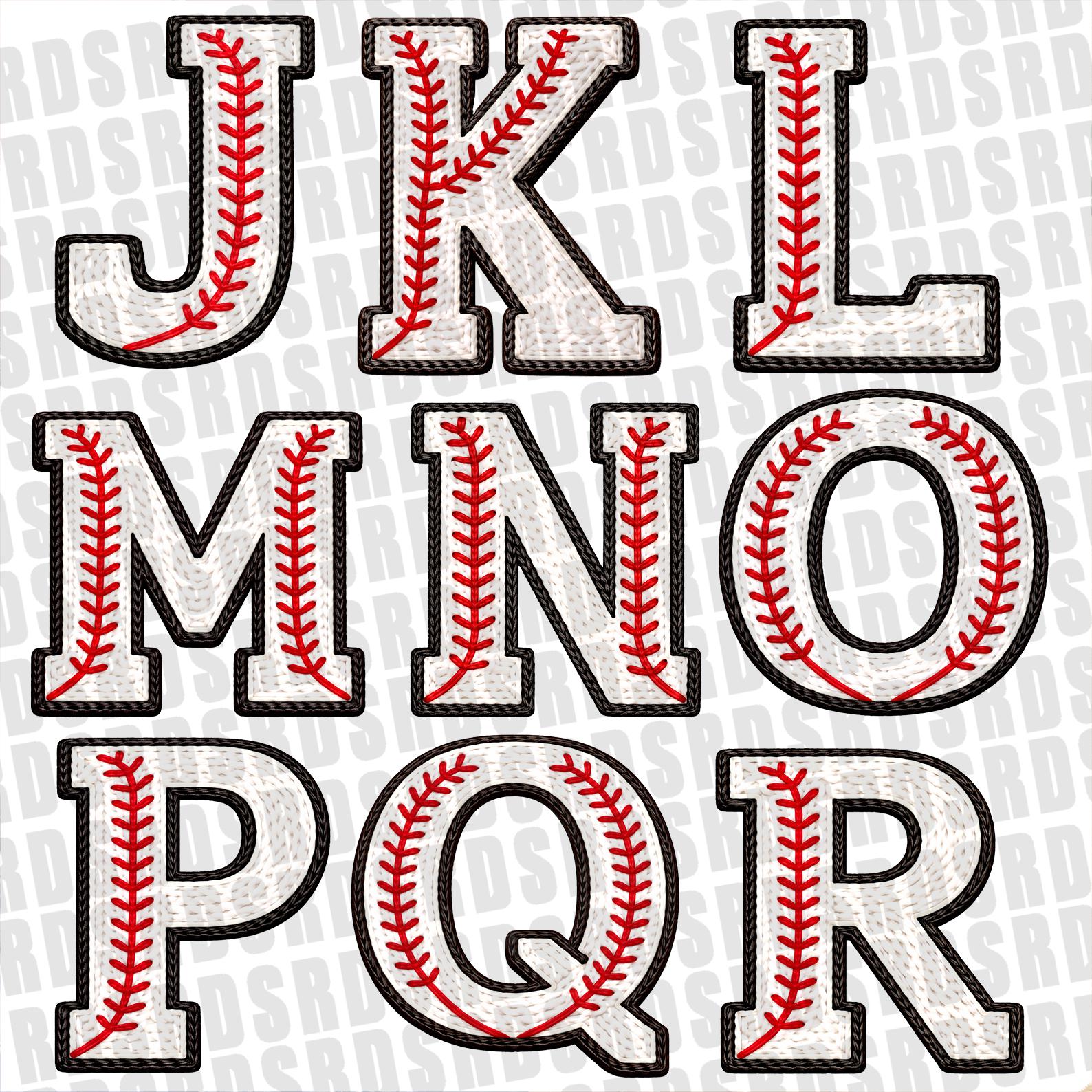 Baseball Alphabet Faux Yarn Png, Sports Alphabet Png,baseball Letters ...
