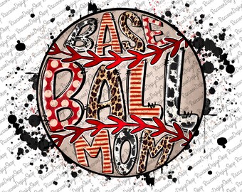 Baseball Mom, Baseball Clipart, Transparent PNG file for sublimation, Baseball Mama Png, Baseball Shirt Design, Baseball Mom png, Baseball