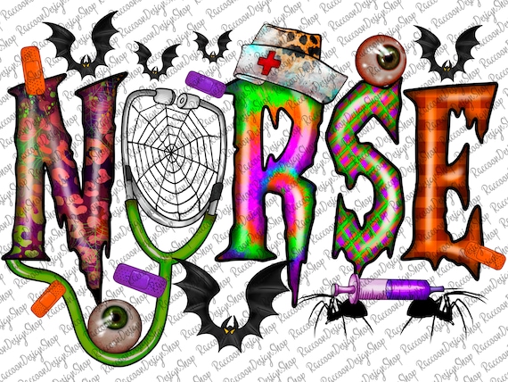 Halloween Nurse PNG, Spider, Bad Png, Halloween Png, Western, Pumpkin Png, Spooky Png, Nurse PNG, Sublimation Design, Digital Download
