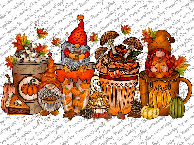 Fall Coffee Drink Png,autumn Sublimation Designs,orange Pumpkin Latte ...