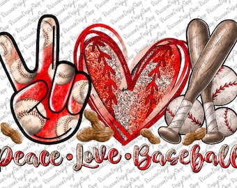 Peace love baseball png, Baseball Sublimation designs downloads, Baseball png, png baseball, png files for sublimation, Design download