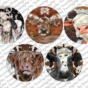 Cow Car Coaster Bundle Templates Design Bundle Cow PNG, Clip Art Design, Instant Digital Download, Western Sublimation Design, Western Png