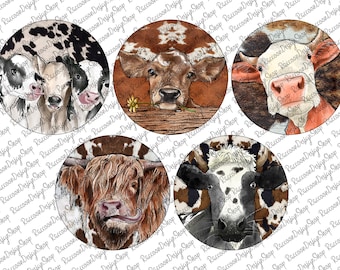 Cow Car Coaster Bundle Templates Design Bundle Cow PNG, Clip Art Design, Instant Digital Download, Western Sublimation Design, Western Png