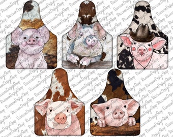 Pig Show Tag Png, Western Design, Cow Tag Serape, Cow Tag Cowhide, Cow Png, Sublimation Designs Downloads, Digital Download, Farm Life Png