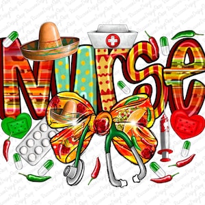 Cinco de mayo Nurse png sublimation design download, Mexican Day png, Mexican Nurse png, Nurse png, Nursing png, Cinco de mayo coquette bow