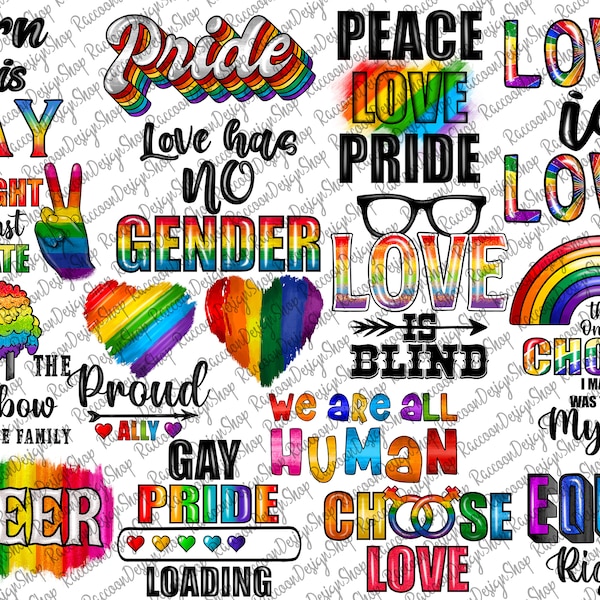 Gay Pride Png Bundle, LGBT Png Bundle, Gay Png, Pride Png, Rainbow Png, Gay Pride Shirt Png, Gay Festival Png, LGBT Pride Png Bundle