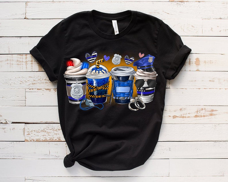 Police Coffee Drink Pngback the Blue Sublimation Designs - Etsy