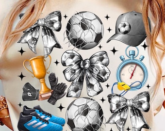 Soccer Coquette Bow Png, Soccer Bow Png, Game Day, Coquette Soccer Png Shirt Design, Soccer Mom Png, Soccer Mama Png, Fall Sports Png