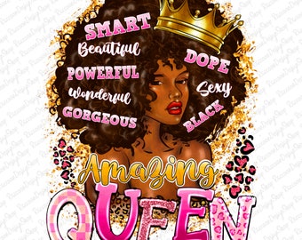 Afro queen png sublimation design download, black woman png, afro woman hairstyle png, black queen png, sublimate designs download