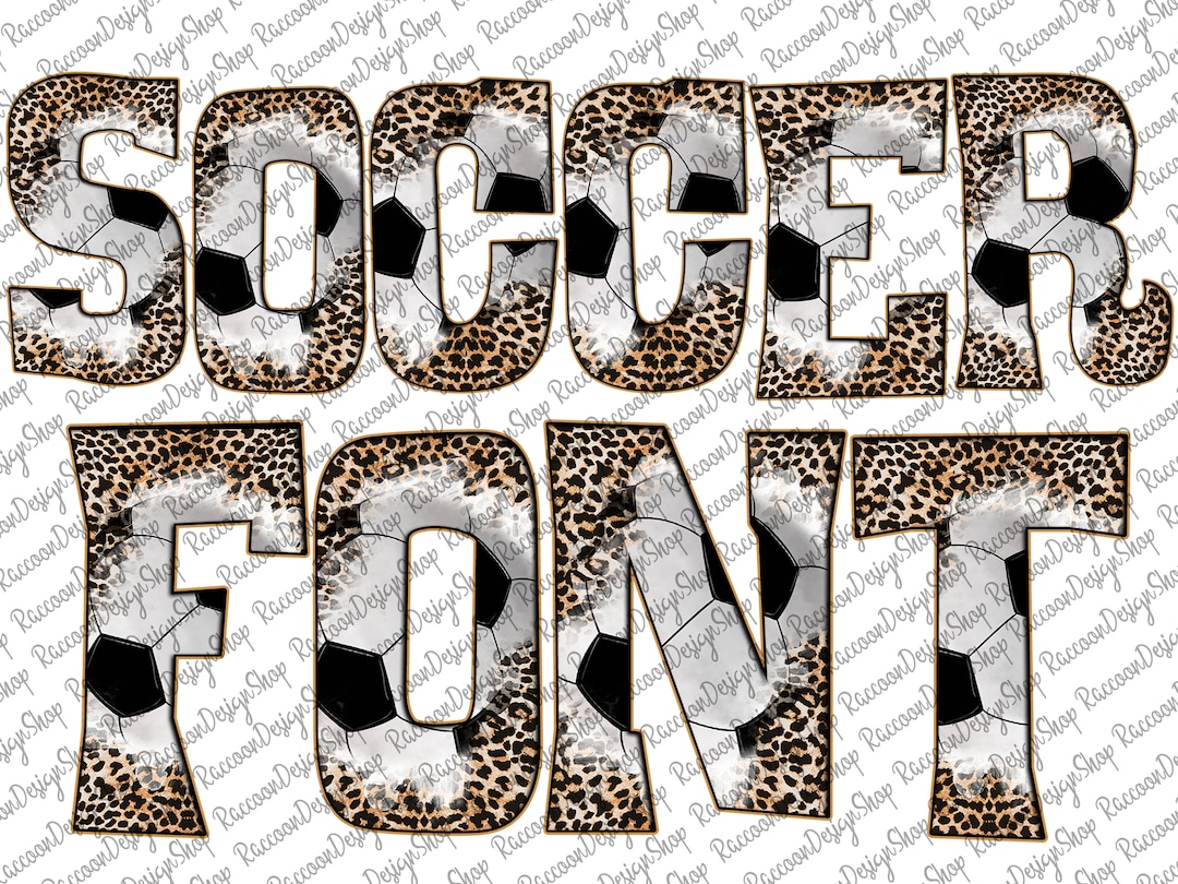 Soccer Doodle Letters PNG, Hand Drawn Soccer Pattern Alphabet Png