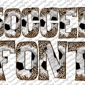 Letras de futebol PNG, alfabeto com padrão de futebol desenhado à mão PNG, pacote de clipart de alfabeto com tema esportivo, pacote de fontes de futebol