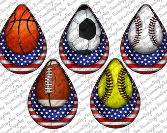 Sport Earrings Teardrop Bundle Png, Sport Teardrop Png, Sport Teardrop Png,American Teardrop Earrings Png, Instant Download, america Png