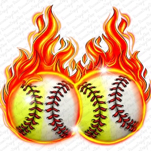 Softball and Baseball Flaming ball png, Baseball and Softball Ball,Softball Clipart,baseball fire ball png,softball and baseball ball