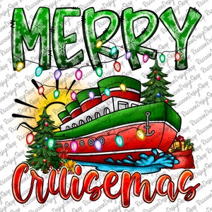 Feliz Crucero Png, Barco Png, Navidad Png, Caja De Regalo Png, Feliz Navidad Png, Árbol De Navidad Png, Descarga Digital, Diseño De Sublimación