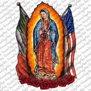 Nossa Senhora de Guadalupe PNG,Virgem de Guadalupe PNG, Clip Art Gráfico, Sublimação Latina Mexicana,Guadalupe PNG retrô, Sublimação da Virgem Maria