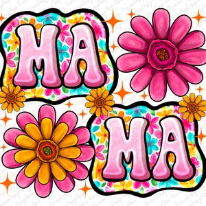 Floral Mama PNG, Preppy Mama Png, Mama Flower Png, Retro Mama Png, Mothers day png, Mama png, Mom png, Gift for mama png,mama floral png