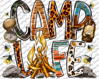 Camp Life PNG File, Camp PNG, Camping Design PNG, Leopard, Camp Life Png, Camping Png, Sublimation Designs Downloads,Digital Download