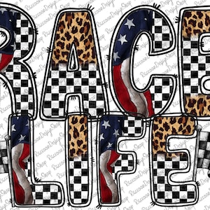 Race Life Png, Racing Design Png, Racing Png, Racing Flag Png, American Flag, Leopard, Sublimation Design, Digital Download, Sublimation