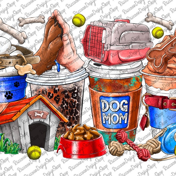 Dog Mama Coffee Drink Png, Coffee Cups Png, Dog Mom Png, Dog Mom Coffee Cups Png, Animal Coffee Cups Png, Digital Download,Coffee design png