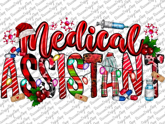Christmas Medical Assistant PNG, Christmas, Medical Png, Nurse Png, Western, Medical Png, Hospital Png, Sublimation Design, Digital Download