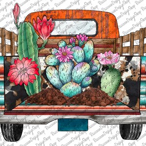 Western Cactus Truck, Cactus Truck Png, Truck Png, Sublimation Png, Digital Download, Western Png, Western Design, Truck Sublimation