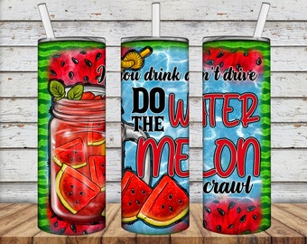 Watermelon Tumbler Png, 20oz Skinny Tumbler Sublimation Designs, Summer, Watermelon Tumbler Png, Sunflower png, Tumbler Sublimation Designs