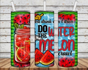 Watermelon Tumbler Png, 20oz Skinny Tumbler Sublimation Designs, Summer, Watermelon Tumbler Png, Sunflower png, Tumbler Sublimation Designs