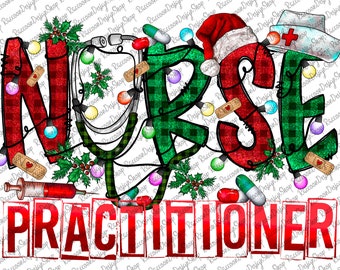 PNG de enfermera practicante, Feliz Navidad, PNG de enfermera, Diseño de enfermera, PNG de estetoscopio, diseño de sublimación, diseños de sublimación navideña digitales