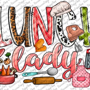 Lunch Lady Png Sublimation Design, Lunch Lady Png, Lunch Lady Clipart, Kitchen Equipment Png, Lunch Lady Life Png, Digital Download