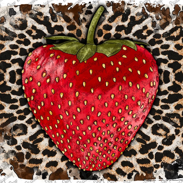 Leopard Strawberry, Strawberry Sublimation Download, Summer png, Summer Fruits png,Summer Sublimation,Summer Png,Sublimation Design Dowlands